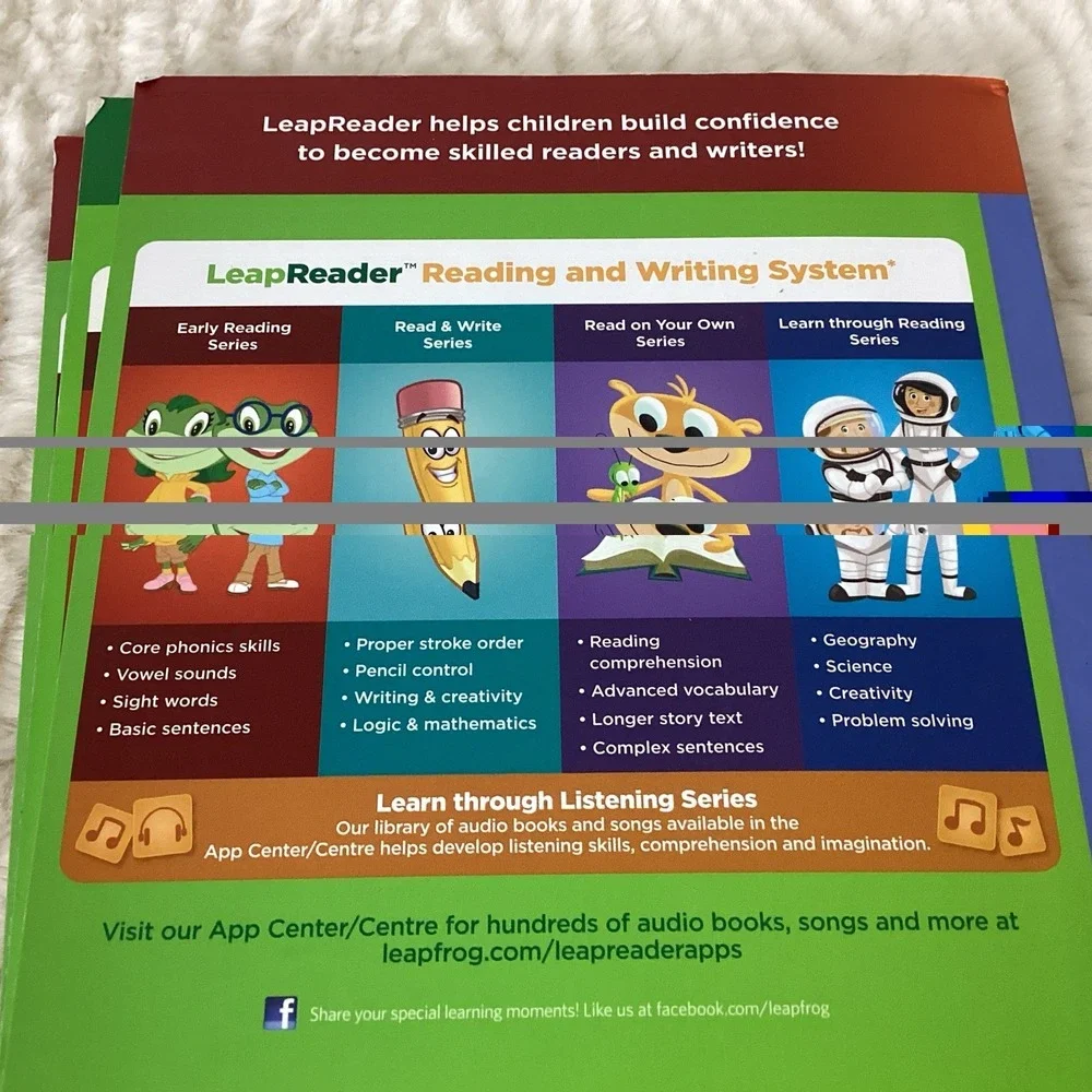 Lot of 8 Leap Frog Tag Junior Reader Books Leap Pad + Math Circus DVD - NO PEN